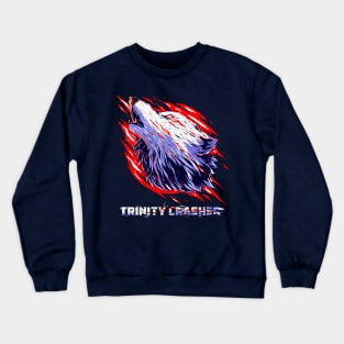 Trinity Crasher Red and white a Cool full Wolf tee Crewneck Sweatshirt